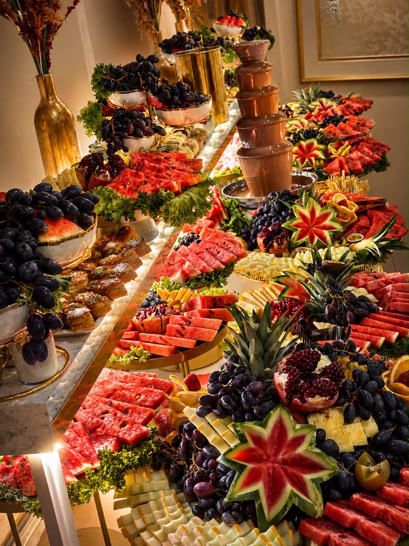 Obstbar mit belgischem Schokobrunnen im Royal Dream